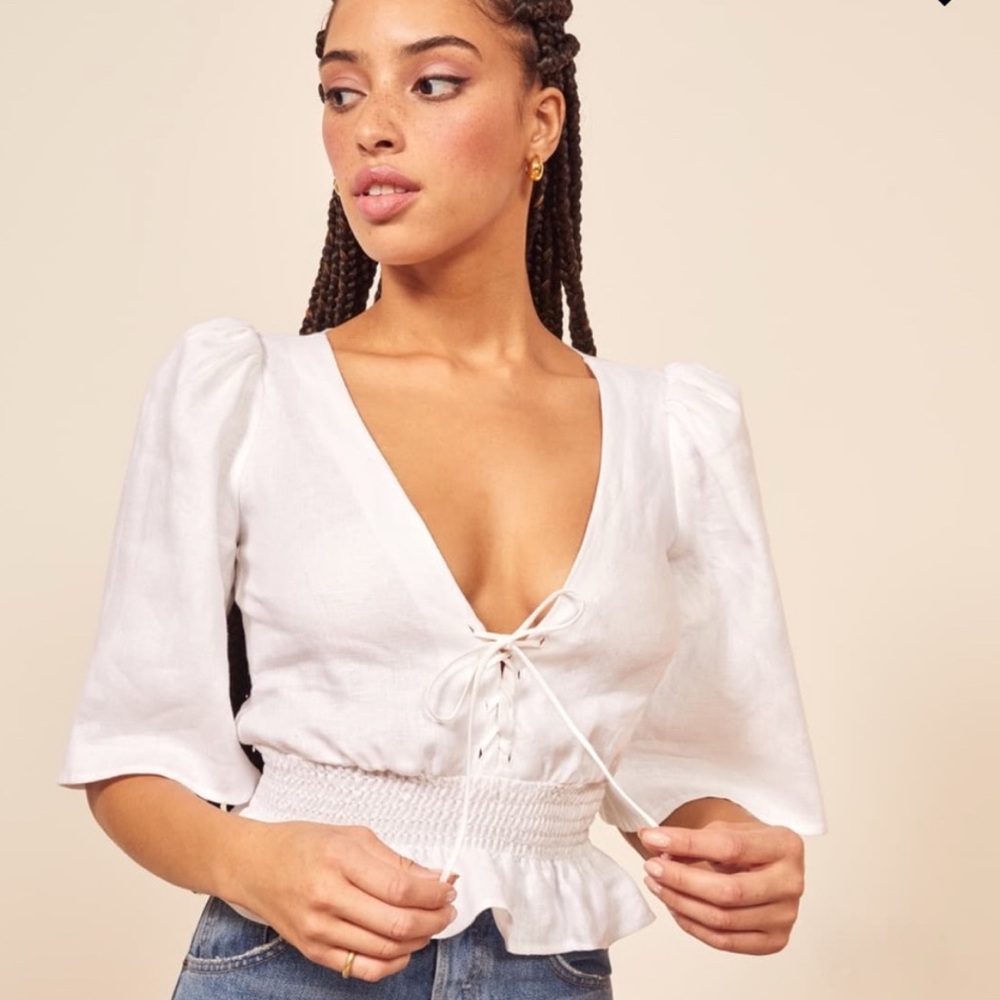 Reformation like-new linen top